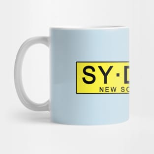 Australian Sydney car license plate Mug